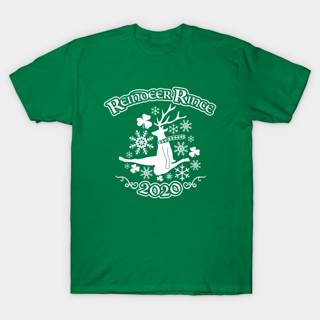 Reindeer Rince Holiday Feis T-Shirt by roseandshamrock